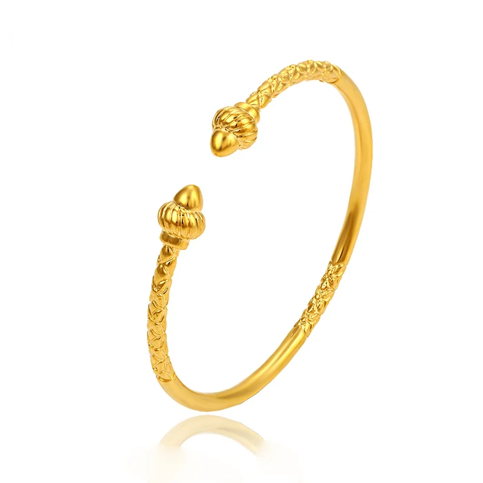 

51217 xuping fine jewelry 24 karat gold plated classical bangle for girls