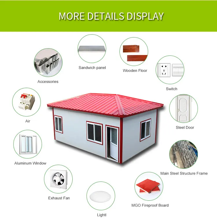 Hot Sale Prefabricated House Modules Chinese Garden Shed Prefab