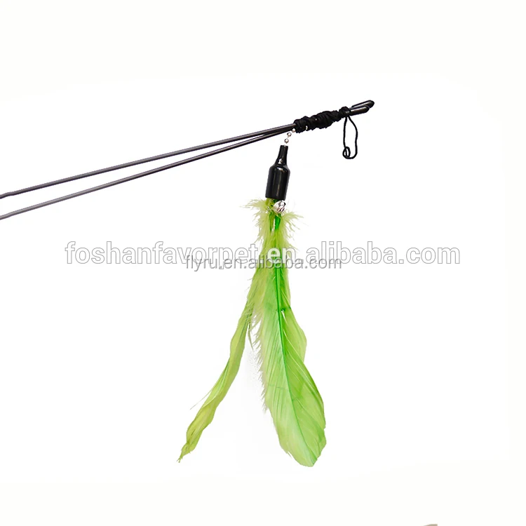 
New Natural Interactive Feather Cat Teaser Replaced feather Toy 