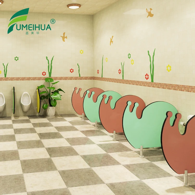 
kindergarten and nursery school kids toilet cubicles partition 