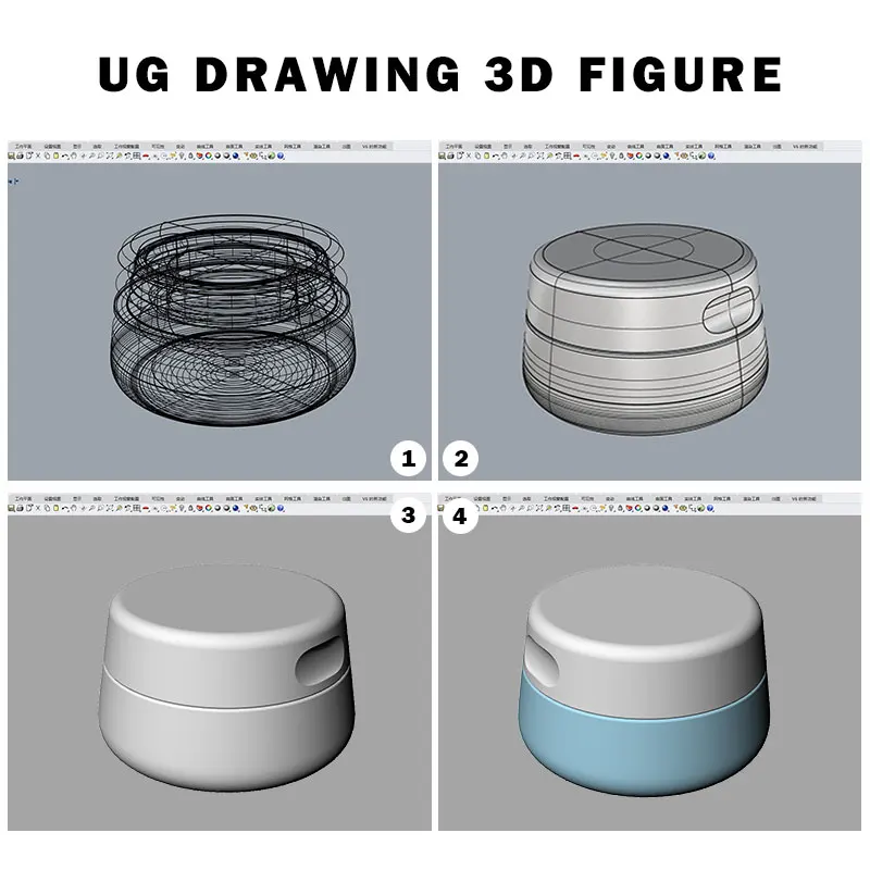  Silicone travel bottles ug drawing 3D figure