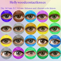 

send case 100 pairs freeshipping contact lens hollywood contact lenses 20 colors with case inside eye contact lens
