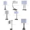 UL Listed Modern Design Brushed Nickel Hotel Bedside Lamp Table Lamp With Outlet And USB Port WT1703