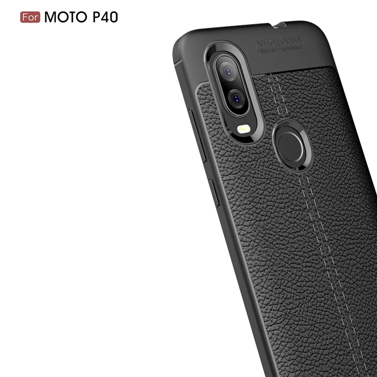 Hot Sell Litchi pattern Soft Tpu case for Motorola moto P40