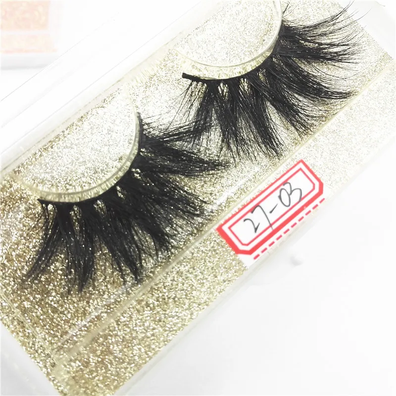 

wholesale Extra long 5D mink 25mm eyelash with custom packaging