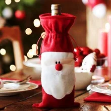 Vianočný obal Santa Claus na flašu vína z Aliexpress