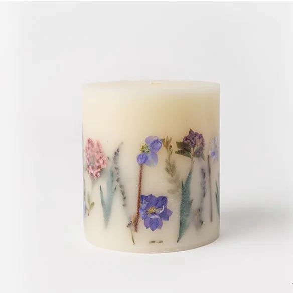 DRY FLORAL AND Scented Candle Special Design Candle with Flowers