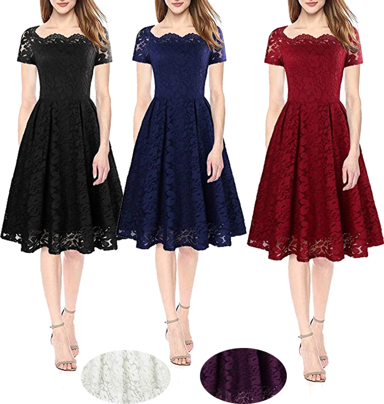 

Yanlu Brand Short sleeve Lace Bridesmaid Dress The Formal Evening Wedding Party Dress