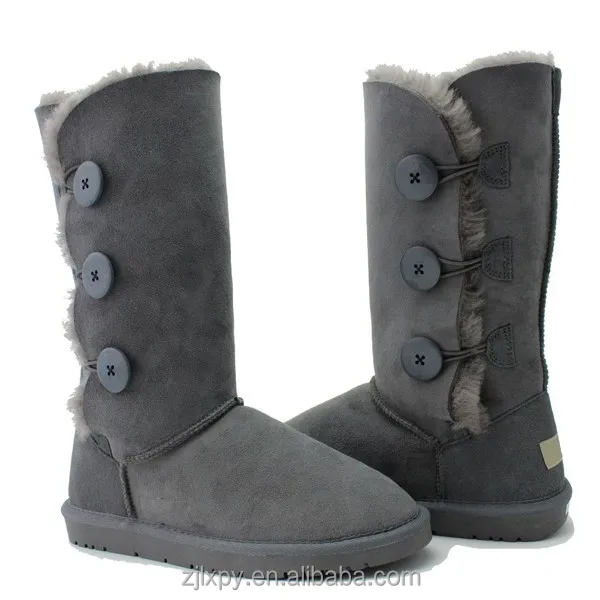 Warm sheepskin brand name women winter boots