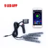9 smd RGB color car inside decoration light with App control
