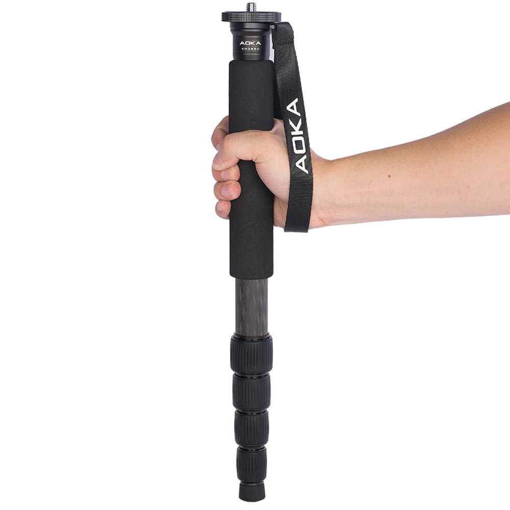 

Travel camera monopod video tripod extendable carbon fiber monopod, Black