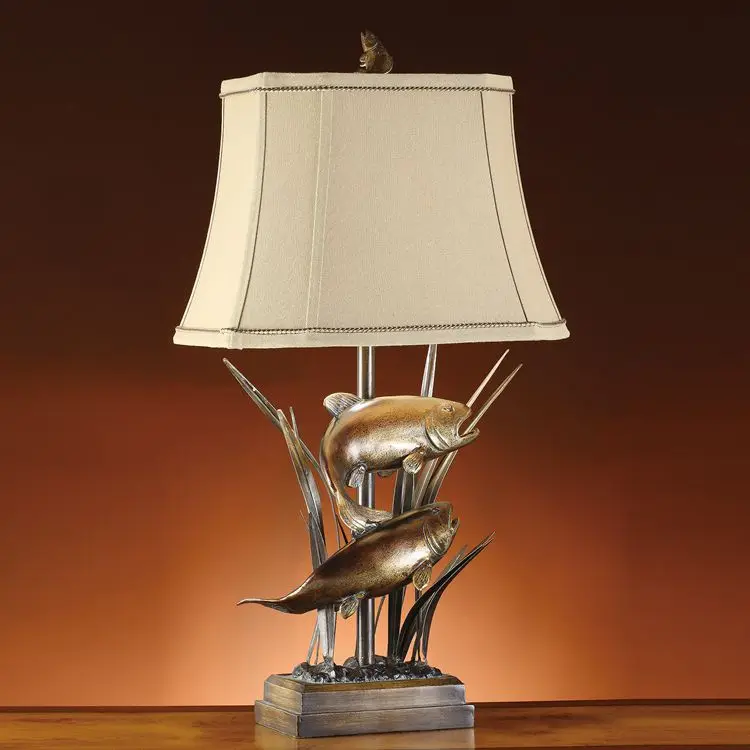 crystal base decorative hammered antique brass finish resin table lamps