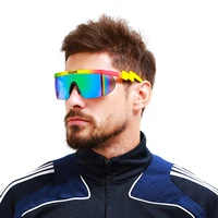 

KDEAM Brand 2019 Fashion ONE PIECE Goggle Rimless Shades Design Sunglasses UV400 Protective Glasses for Men Sport