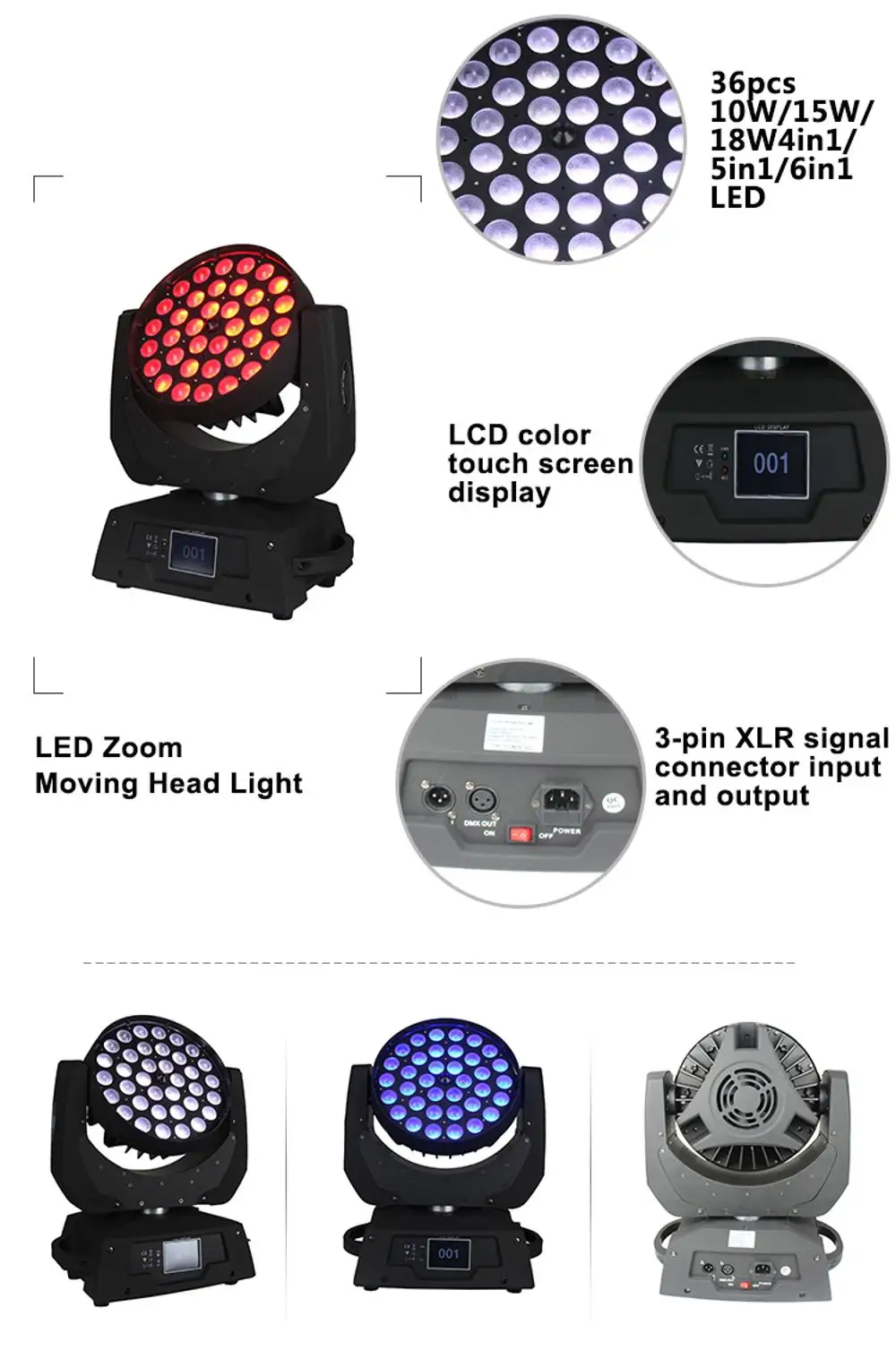 6In1 LED Moving Head Light