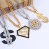 Gold Silver Metal Dollar Sign Necklace Gangster Pimp HipHop Rapper Bling Necklace Jewelry