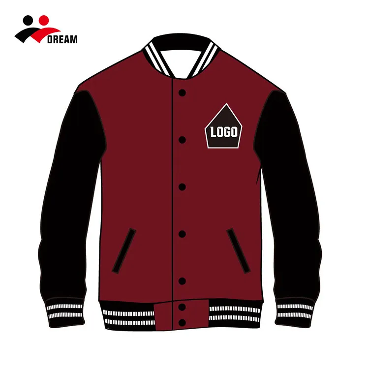 Sublimation Printing Wholesale Blank Baseball Jacket With Custom