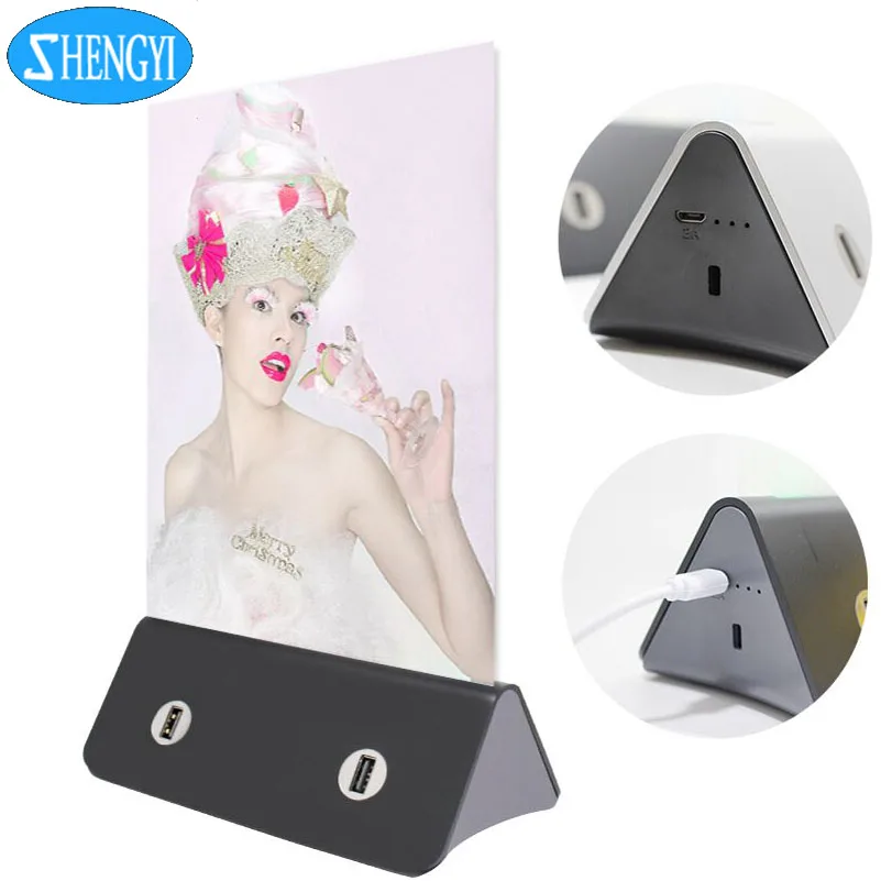 

Best Promotional Item Table Stand Menu Holder Advertising Power Bank