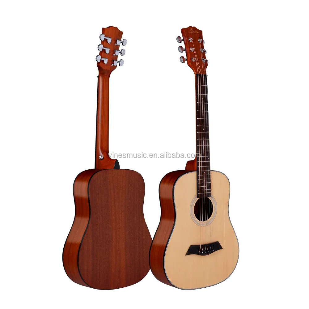 批发ga-t2 云杉顶级儿童吉他为中国制造的旅行吉他