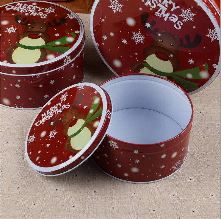 Round Metal Cookie Box Luxury Chocolate Box For Christmas Gift - Buy ...