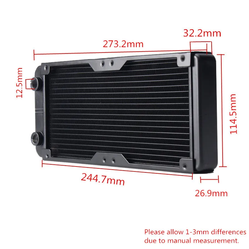 Computer Radiator Water Cooling Radiator 240 Mm Aluminum Water Cooler