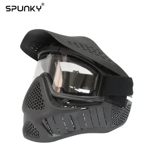 Paintball Accessories Double Elastic Paintball Military Full Face Mask with Double Anti Fog Goggle