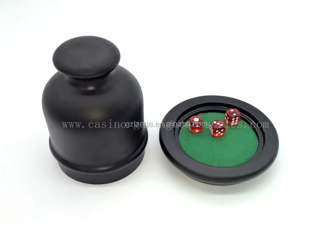 Hotsale Casino Sic Bo Wooden Dice Shaker Gambling Dice Cup With Plastic