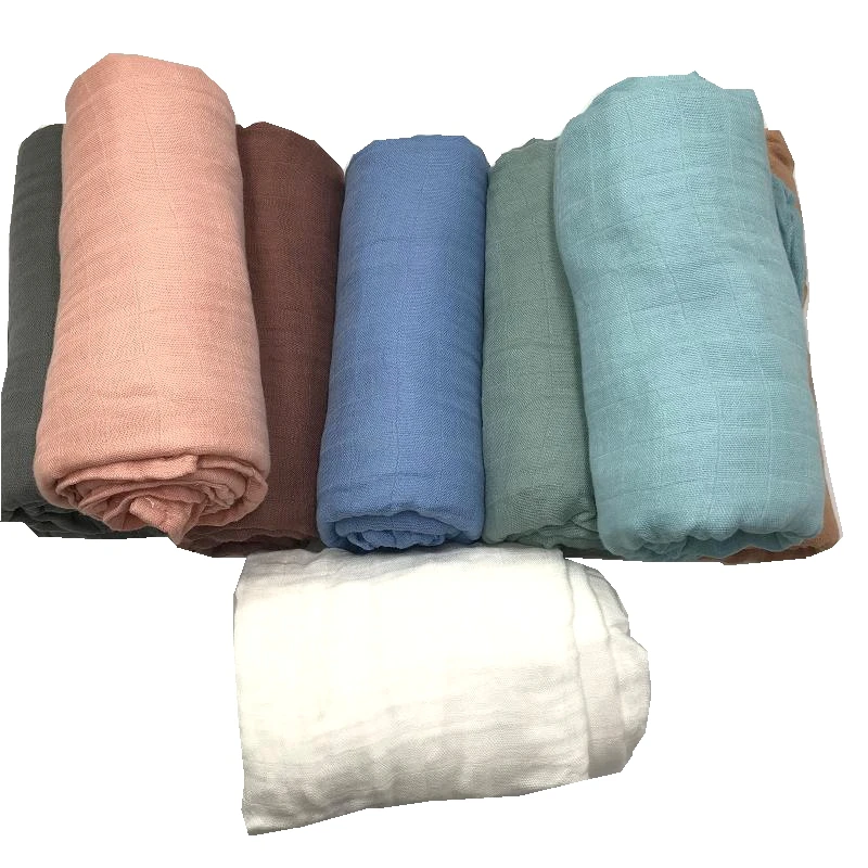

solid pantone color active printing very soft 70% bamboo fiber 30% cotton muslin baby blanket blankets swaddle