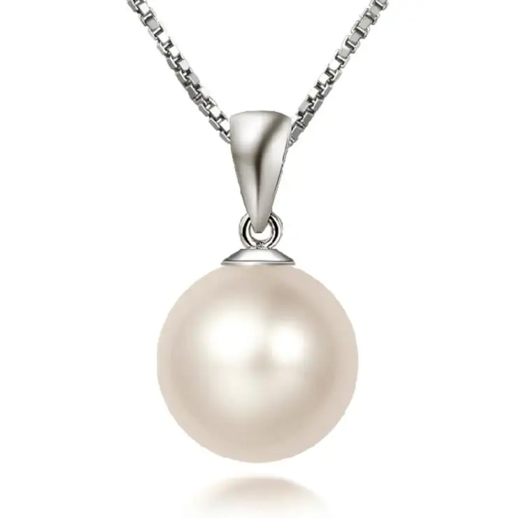 

Wholesale Hot Selling Nice Freshwater Pearl Jewelry 925 Sterling Silver Necklace, As shown