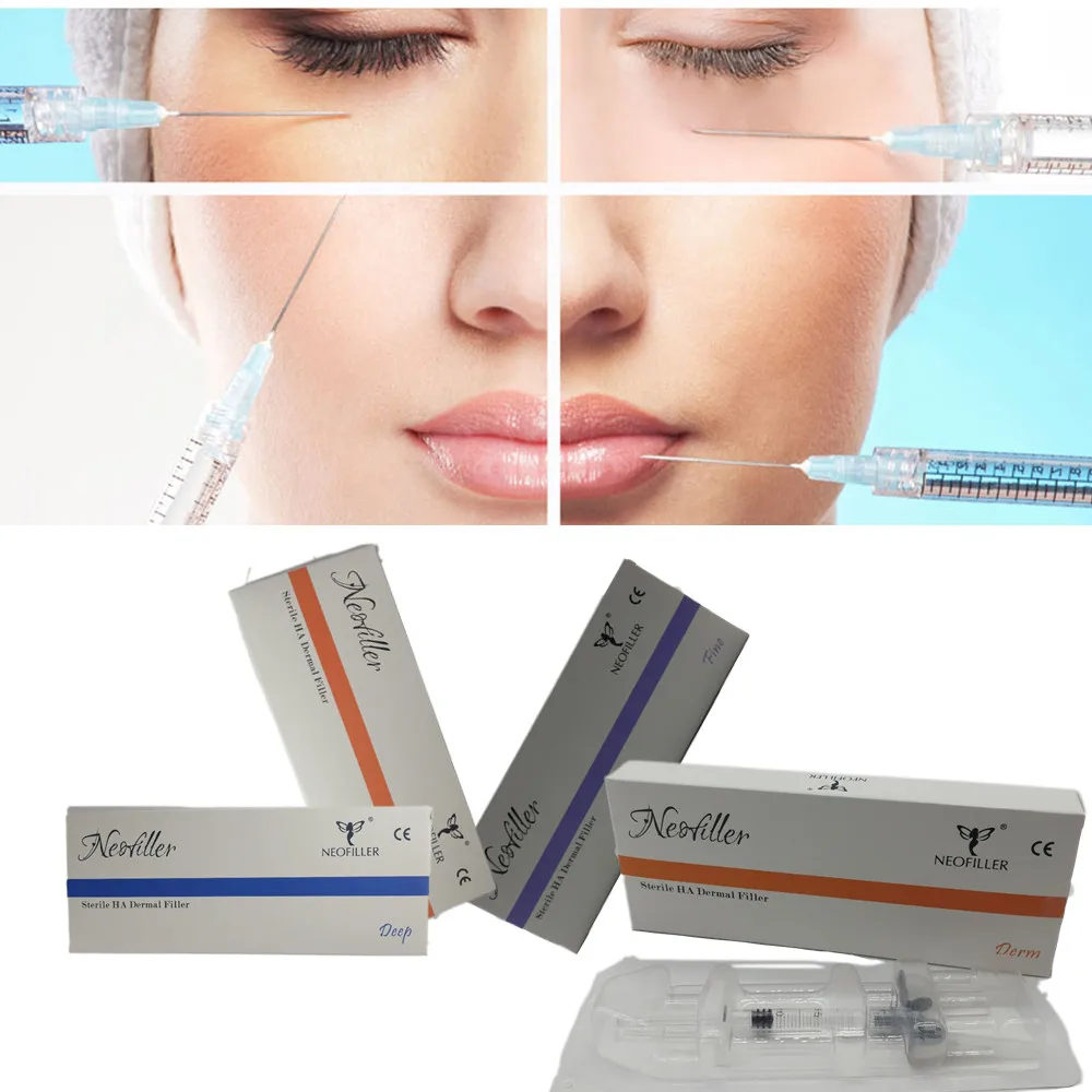 

2ml Free shipping Hyaluronic Acid injectable dermal fillers for the face injection