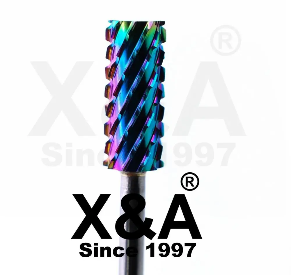 

X&A brand rainbow small barrel 3XC nail drill bit Nail beauty rotary burr XXXC