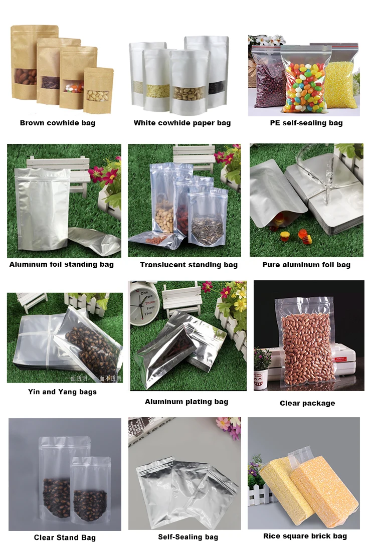 Bio-degradable dried fruit parts Kraft paper vertical packaging bag