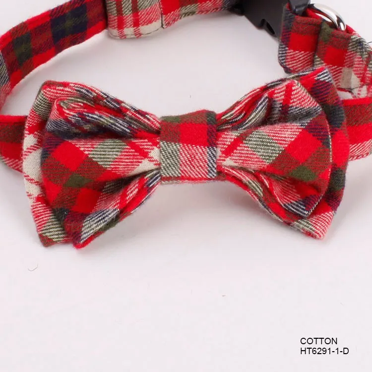 christmas bow tie dog collar