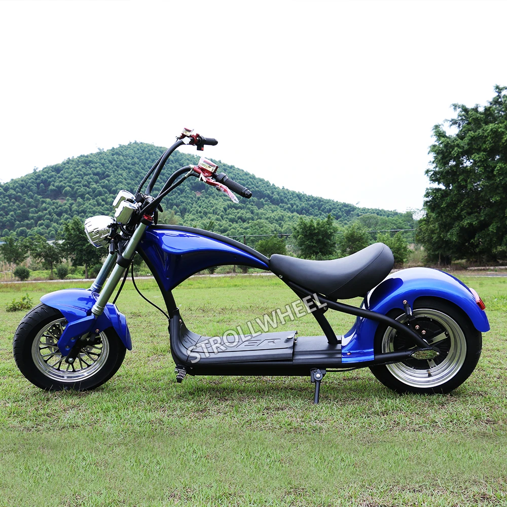 

new 2000w 60V 12ah/20ah 2 wheel electric bike scooter motorcycle citycoco with rear light and mirror