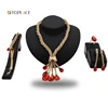 18K Gold Plated Necklace Set Wedding Bridal Dubai Jewelry Sets New Gold Plated Chain Statement Jewelry Set