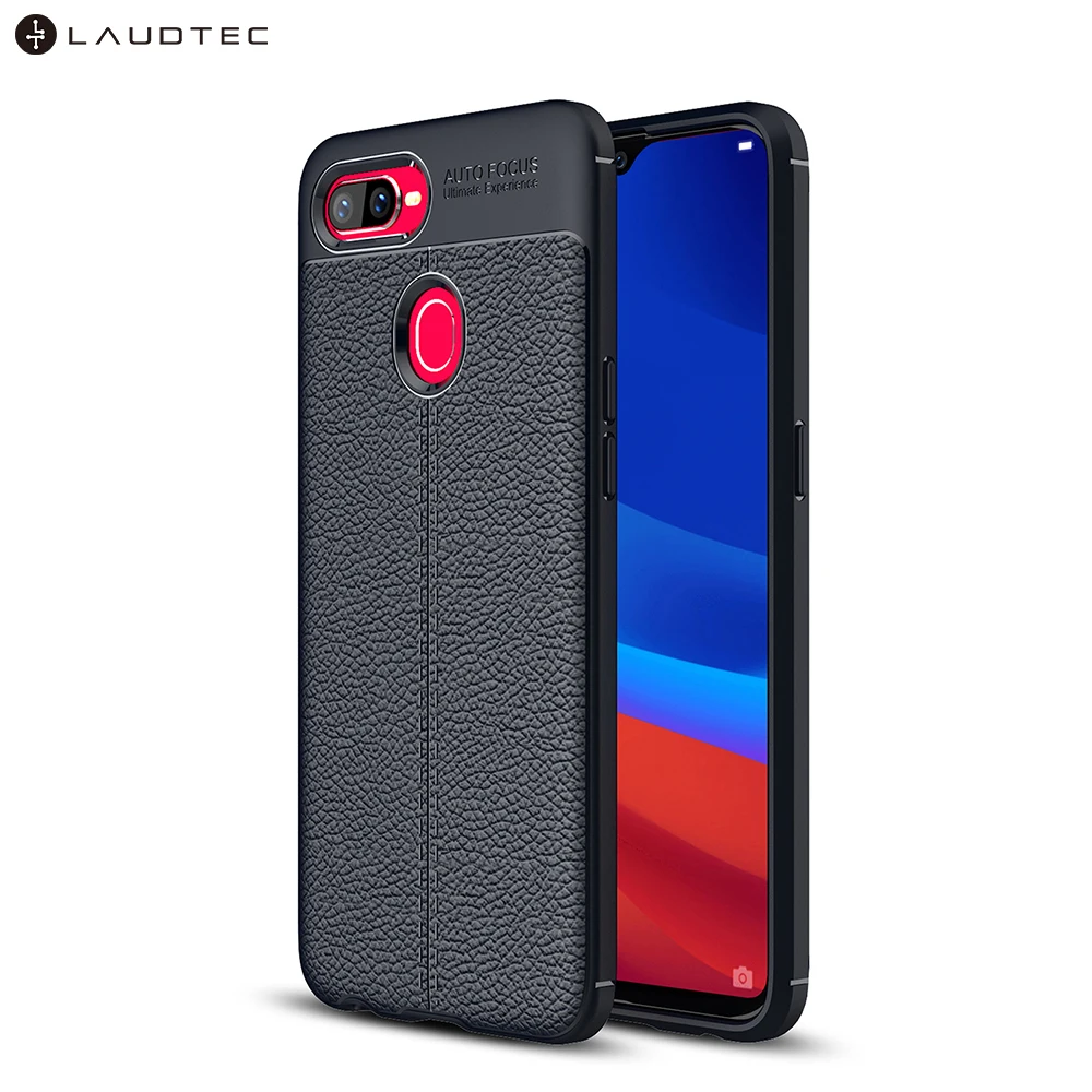 

Laudtec Litchi Leather Pattern TPU Back Cover Phone Case For OPPO F9