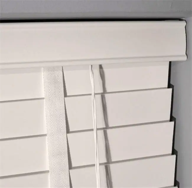 Yilian Waterproof Faux Wood Blinds White Foam Wood Blinds Pvc