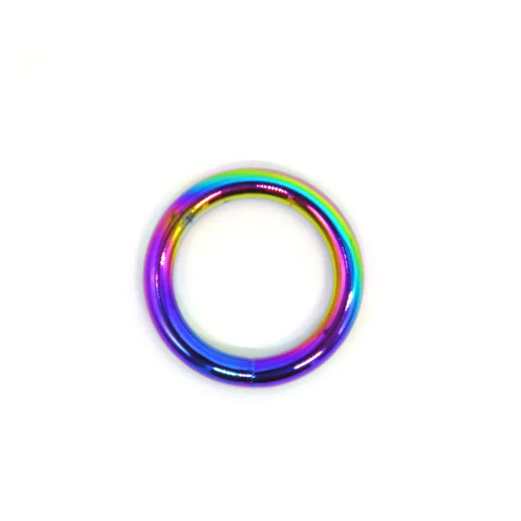 

hot sale custom metal round closed o ring / o-ring buckle for bag accessories, Rainbow, ect
