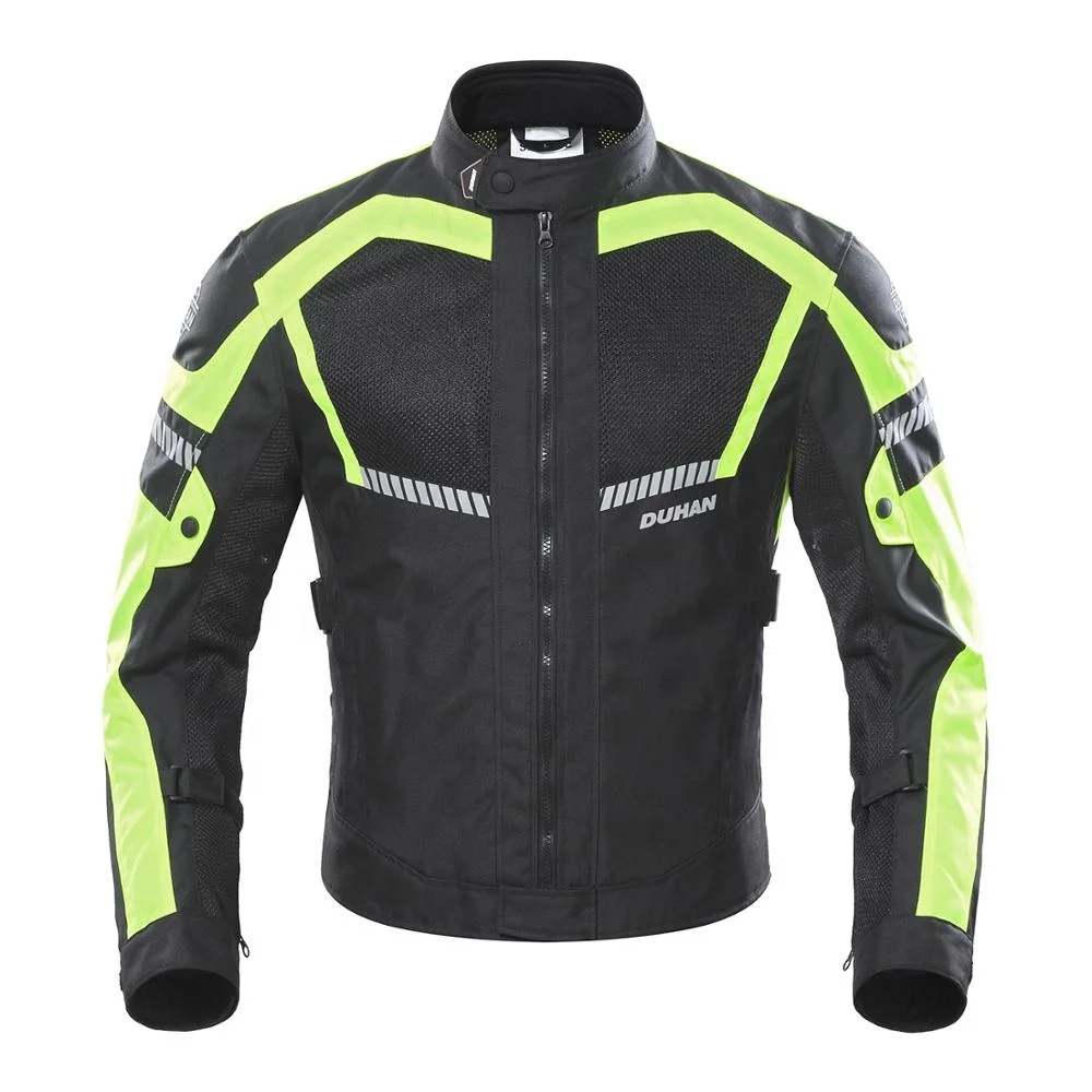 Breathable Mesh Reflective Men Moto Motocross Jacket Moto Protective Gear DUHAN Motorcycle Jacket For Summer