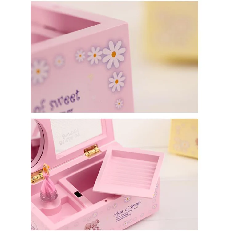 Creative Dancing Ballerina Jewelry Music Box Happy Birthday Souvenir