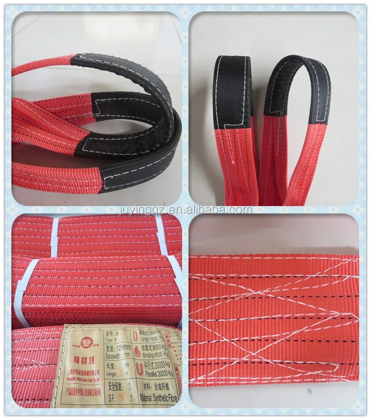 bing sling hs code 5609000000 EB type 5 ton polyester webbing sling
