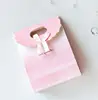 Small Custom Print Packaging Paper Bag with Ribbon For Present Gift