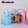 Qualisub Blank Plastic Sublimation Handle Lunch Box with Water Bottle