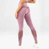 

Eco Friendly Woman Gym Sport Fitness Leggings Seamless Pink Yoga Wear