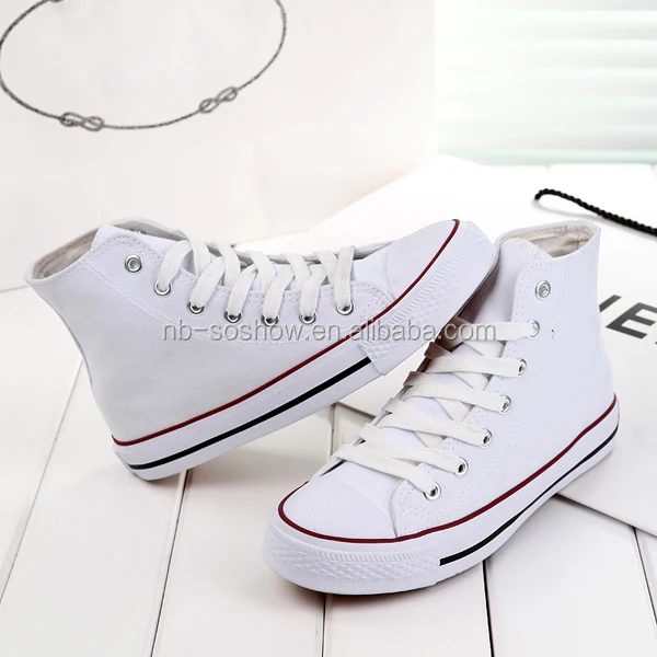 blank white canvas shoes