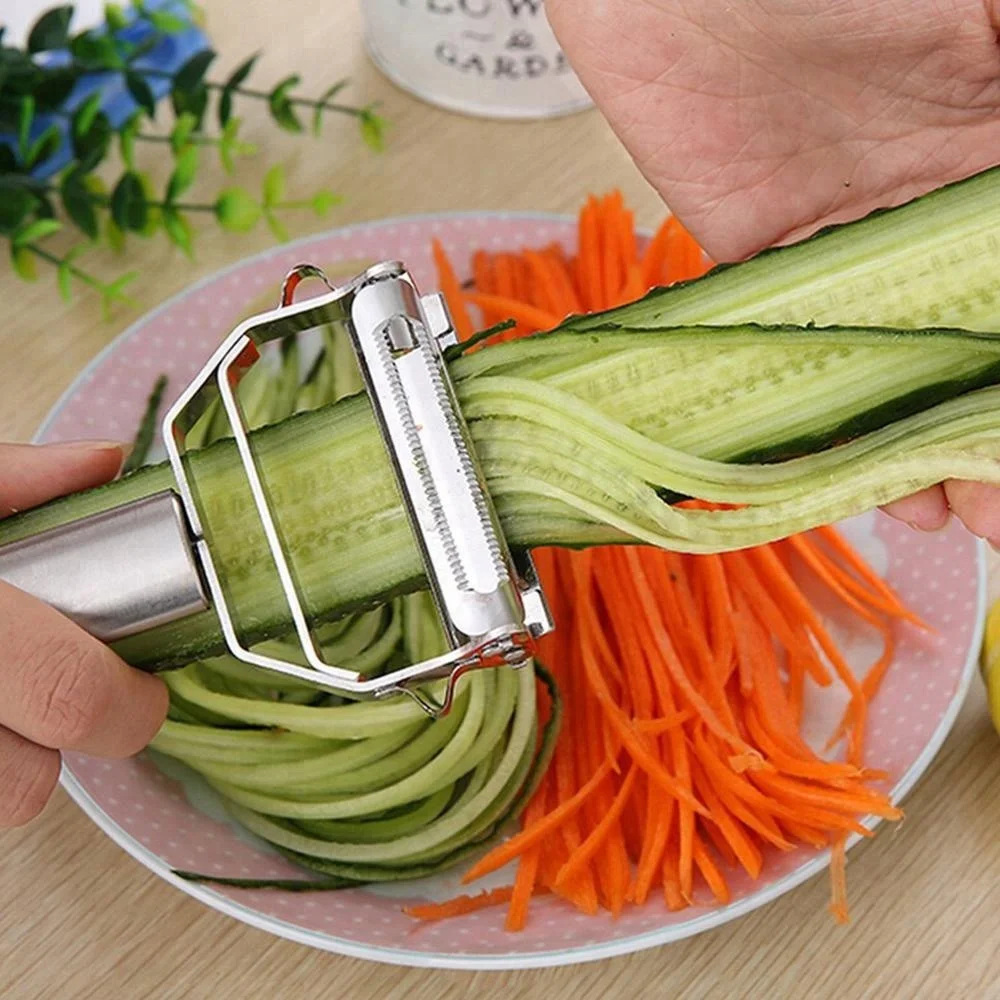 

1PCS Multifunction Stainless Steel Julienne Peeler Vegetable Peeler Double Planing Grater Kitchen Accessories Cooking Tools, Picture