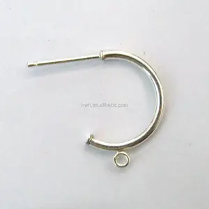 H1078 Silver 925 Seamless Tube Earring Stud Factory Supply Ear Hoops