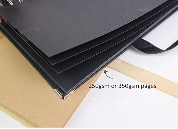 black paper scrapbook album