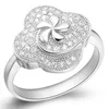 Super quality professional silver plated adjustable ring base x100