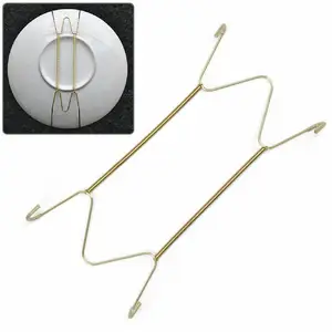 Pro Metal Wire Plate Spring Hangers 20-37cm Inches Decorative Plate Hangers Kitchen Bar Coffee Kaveh Kanes Use Decor