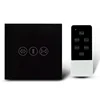 Fashion Design Crystal Glass Panel Touch Wall Electric Curtain Switch and wifi control module both with LED indicator